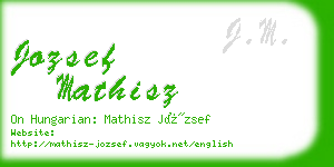 jozsef mathisz business card